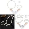 Childrens Artificial Pearl Necklace Set With Satin Gloves And Butterfly Bow Design For Stylish Casual Wear
