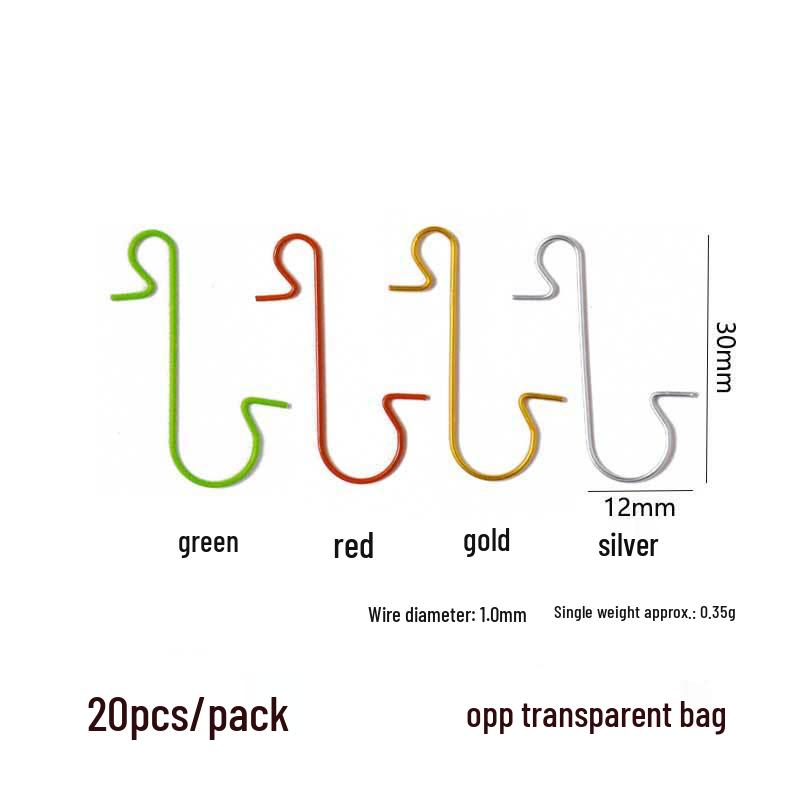 50-Pack Christmas S Hooks for Holiday Decorations - Stocking Holders & Tree Ornaments