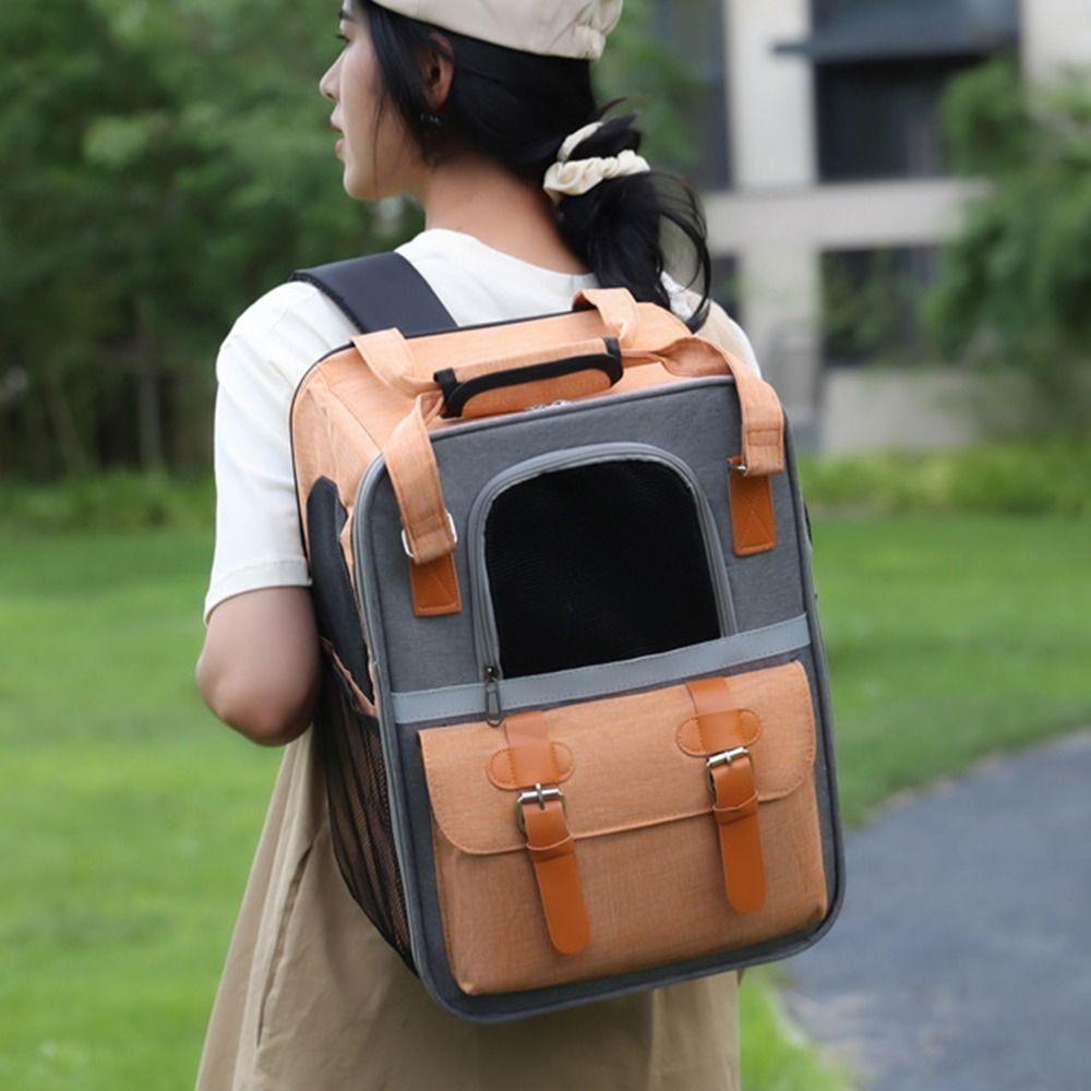 

Colorful Pet School Bag Portable Pet Carrier Backpack Durable Cat Bag Outdoor зелёный