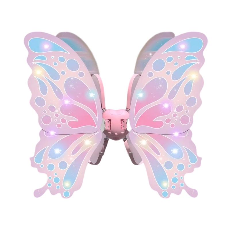 Детский костюм крыльев бабочки со светом и музыкой, электрические трепещущие крылья бабочки для детского дня рождения, Хэллоуина, косплея