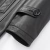 FAPAI Men's Classic Lapel Genuine Cowhide Leather Jacket