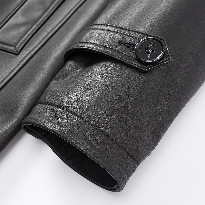 FAPAI Men's Classic Business Genuine Leather Jacket