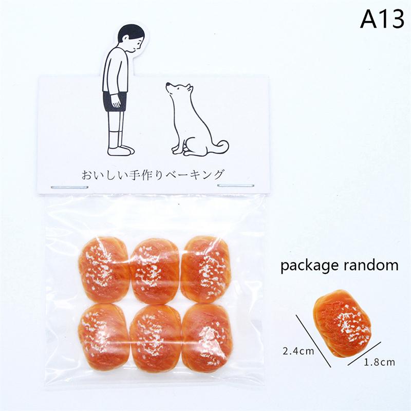 1 Bag 1/12  Miniature Simulation Bread Fruits Dollhouse Miniature Food Breakfast Snack Dessert Cookie Donuts Candy Kitchen Toys