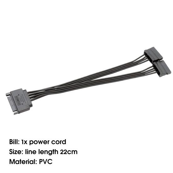 Power 2 15Pin Male Power Cable Professional Stable Supply 1 to to 2 15Pin