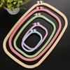 5 Pcs Embroidery Hoop Candy Color Embroidery Frame Square Crosses Stitching Hoop for Needleworks Sewing Craft