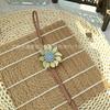 Sunflower Leather Bag Charm Floral Garden Ornament Handbag Decoration