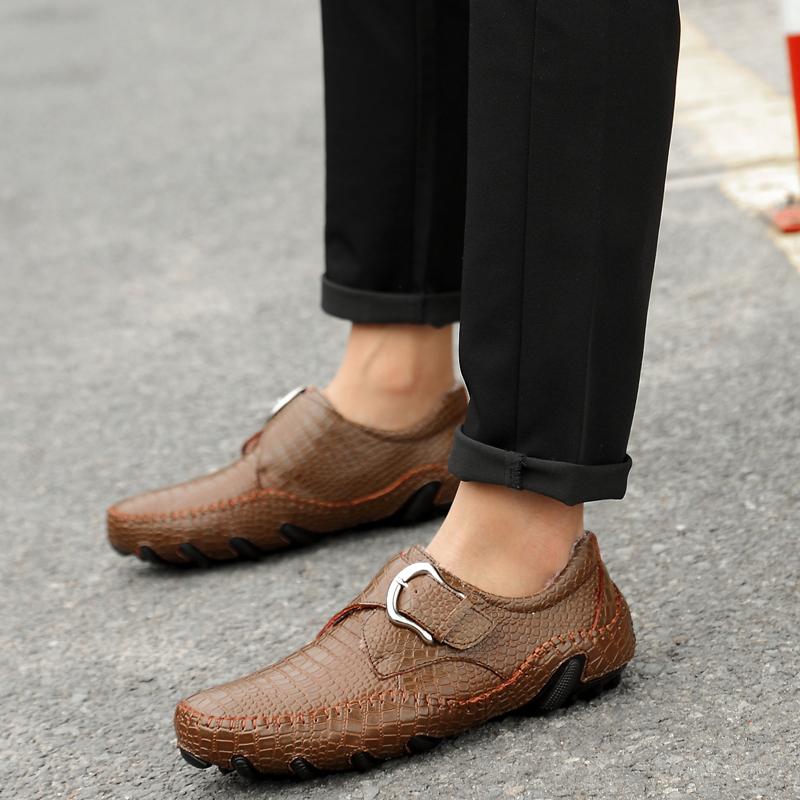 Men'S Loafers Europe America Classic Comfortable Soft Soled Men'S Flat Bottom Walking Shoes Banquet Formal Shoes
