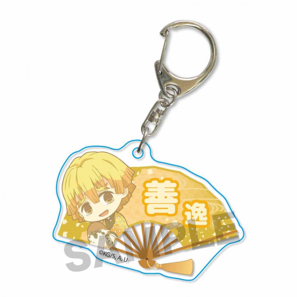 

Bell House Bell House Devil s Blade Kyyuto Акриловый веерный брелок для ключей Agatsuma Zenitsu