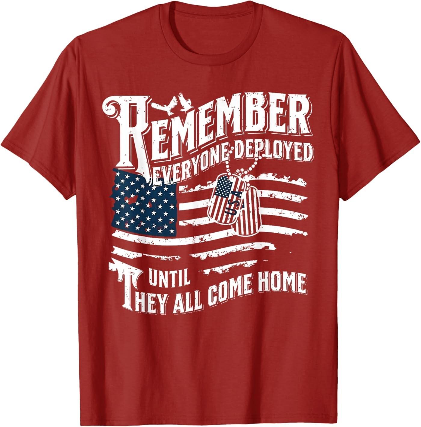 RED Remember Everyone Deployed Red Friday Military Support T-Shirt S