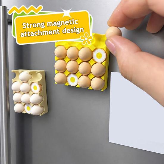 Umbra Studio 3D Egg Holder Refrigerator Magnet, Farmhouse Tray Fridge Home Office Kitchen Locker Decorative Accessories