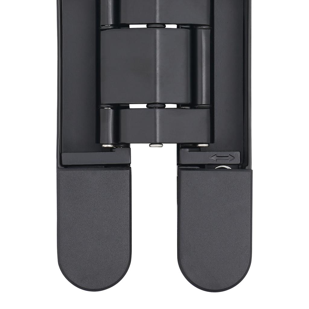 2Pcs Invisible Cabinet Hinge 180° Opening, Zinc Alloy, Adjustable for Wood Door Up to 40kg/88lbs, Black,