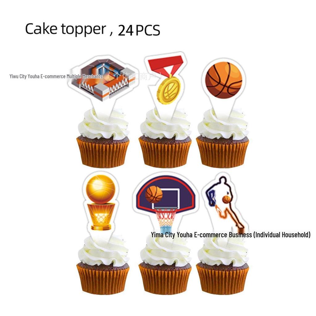 NBA Season Party Tableware: Basketball-Themed Plates, Napkins, and Tablecloth for Fan Birthdays and Celebrations.