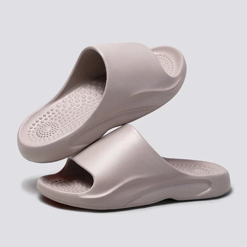 Unisex Anti-Slip Soft Sole Cloud Slippers 2025 Summer Women Light Odorant Home Eva Slides Bathroom Bath Massage Elderly Slippers