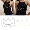 Body Jewelry Chest Bracket Bras Chain Body Chain Bra For Women Sexy for Rhinestone U-Shaped Bikini Chest Bracket Bra Cha