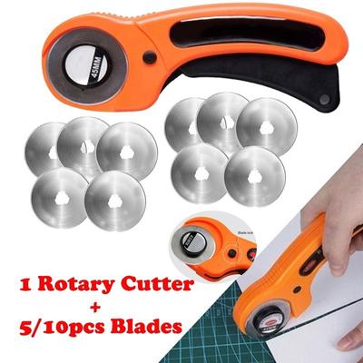 Súprava rotačných nožov 45 mm Čepele Kruhové prešívané nožnice na strihanie kože Leathercraft Šijací nástroj