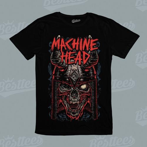 Men/Women/Kids Machine Head Heavy Metal Rock Music Band Skull Viking T-Shirt S разноцветный