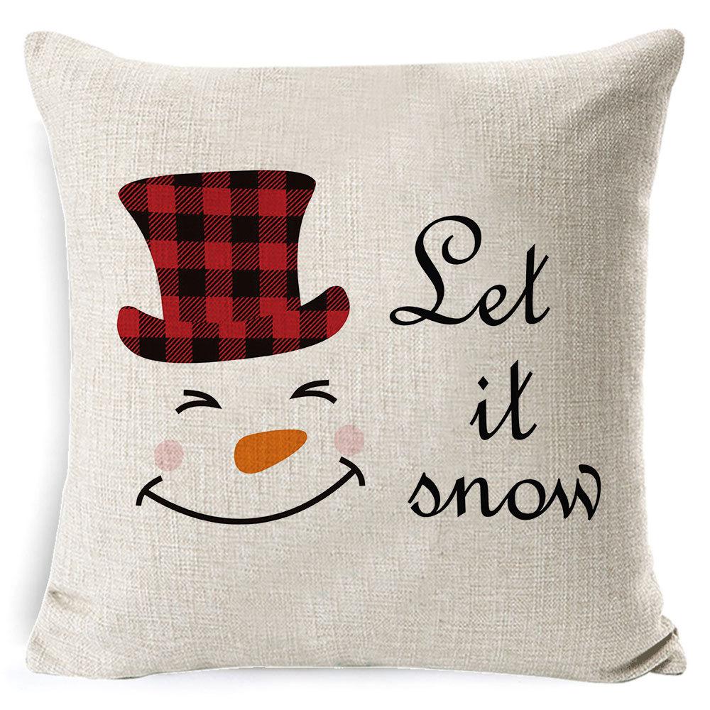 Christmas Pillowcase Home European Linen Sofa Cover Cushion Cushion Pillowcase Back Cushion