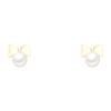 Silver Needle Small Temperament Bow Pearl Stud Earrings Women's Style Simple Personality Earrings Korean Edition Fashion Earrings