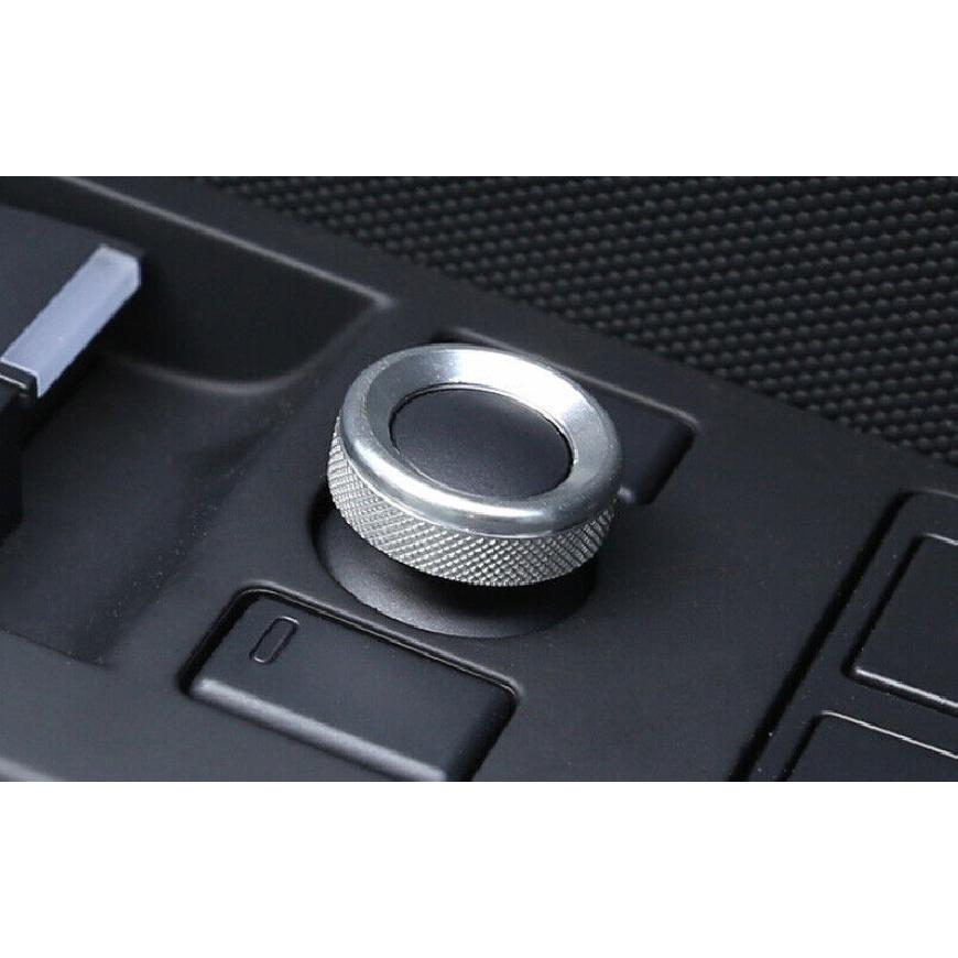 Fit For Defender 110 - Silver Aluminum Side Door Mirror Adjust Knob Ring