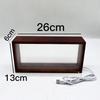 3D LED Glowing Dried Flower Photo Frame - Double-Sided Transparent Glass with Wooden Frame Night Light