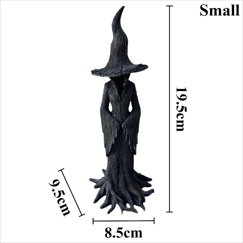 

Resin Witch Ornament Halloween Gothic Witches Figurine Living Room Retro Ghost Sculptures Halloween Home Party Decorations