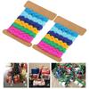 2 Stück Farbige Zickzack-Bänder DIY Handgefertigtes Material Stoff Haaraccessoires Nähdekoration 8mm(1 )