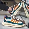 Designer Luxury Chunky Sneakers for Men Fashion Casual Color Block Leather Breathable Height Increased Platform Running Shoes