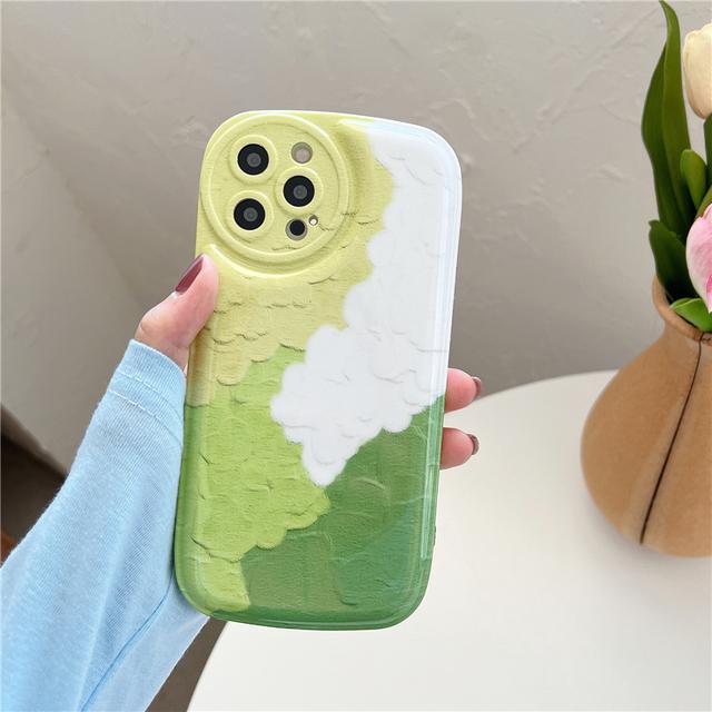 

Корейский Ins тюльпан цветы искусство абстрактный масляный чехол для телефона для Iphone 13 12 11 Pro Max X Xr Xs Max мягкий противоударный чехол с граффити For iPhone 13