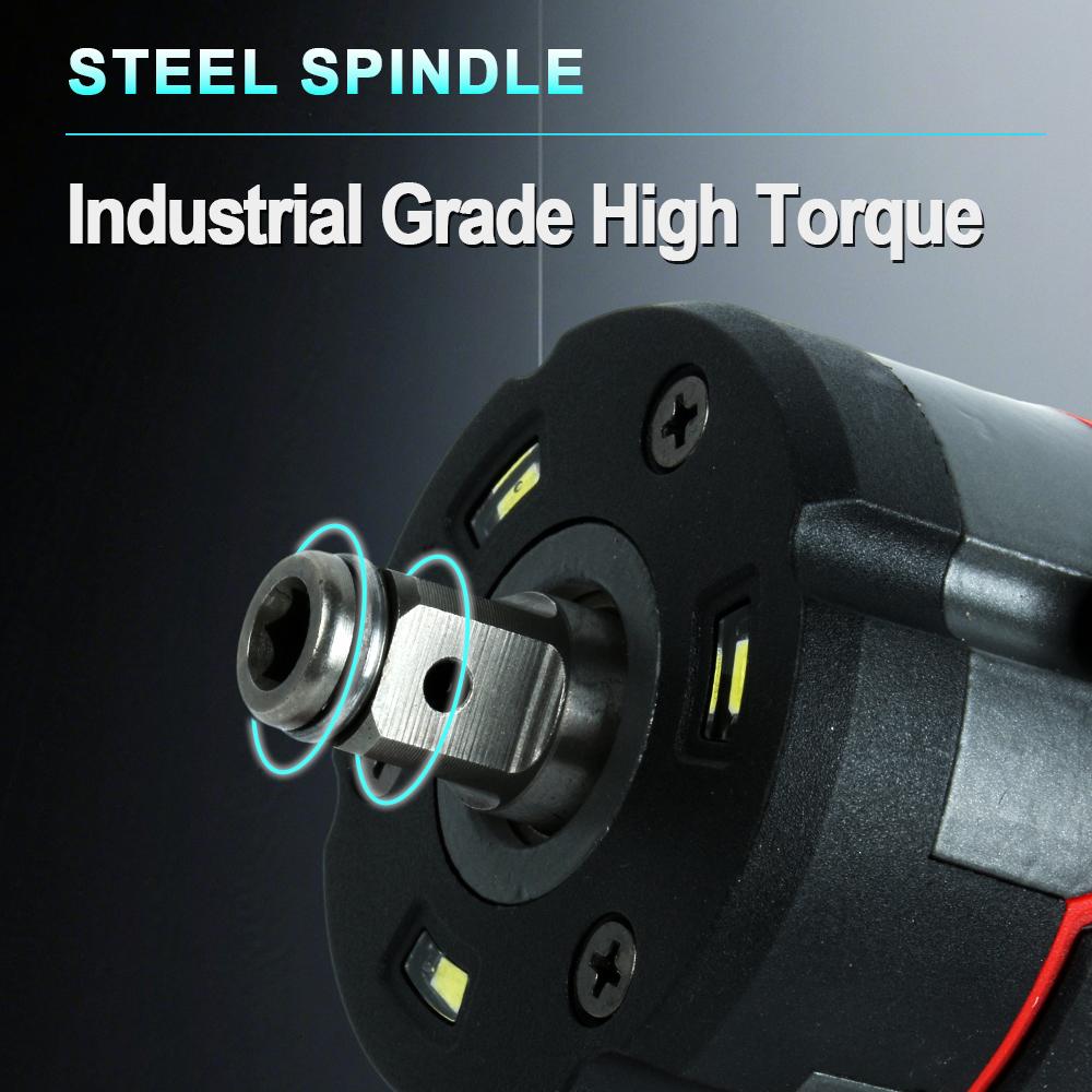 Cordless Impact Wrench Brushless Lithium-ion High-Torque Electric Screwdriver Mini Handheld Impact Wrench for Milwaukee