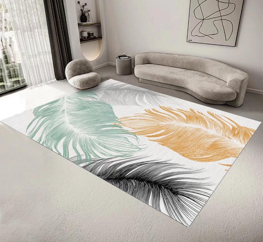 Gorgeous Pink Rose Carpets Living Room Household Decoration Sofa Table Area Washable Anti-slip Soft Floor Mat Bedroom Decor Rugs