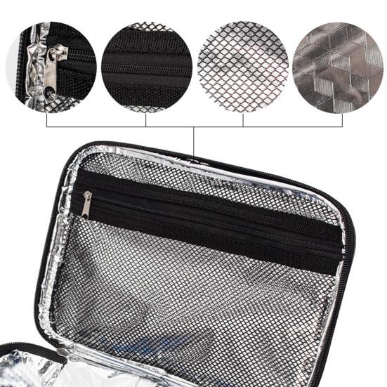 Insulated Lunch Bag for Adults Kids 3.2L Compact Oxford Fabric Thermal Tote Portable Leakproof Food Container Carrier for Office School Picnics