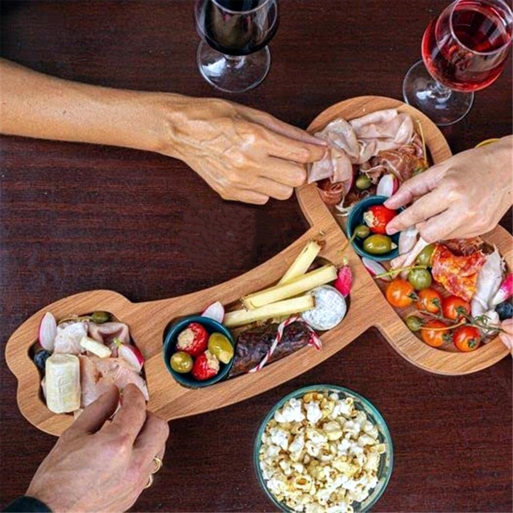 Aperitif Board 9.4in Eco Friendly Wood Nontoxic Odorless BPA Large Space Charcuterie Board for Aperitifs Cheese