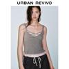 UR2026 Damen Color-Block Strickoberteil im Two-Piece-Look