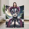 Akaza Blankets Fleece Anime Kimetsu No Yaiba Super Warm Throw Blanket for Outdoor Travel Bedroom Quilt