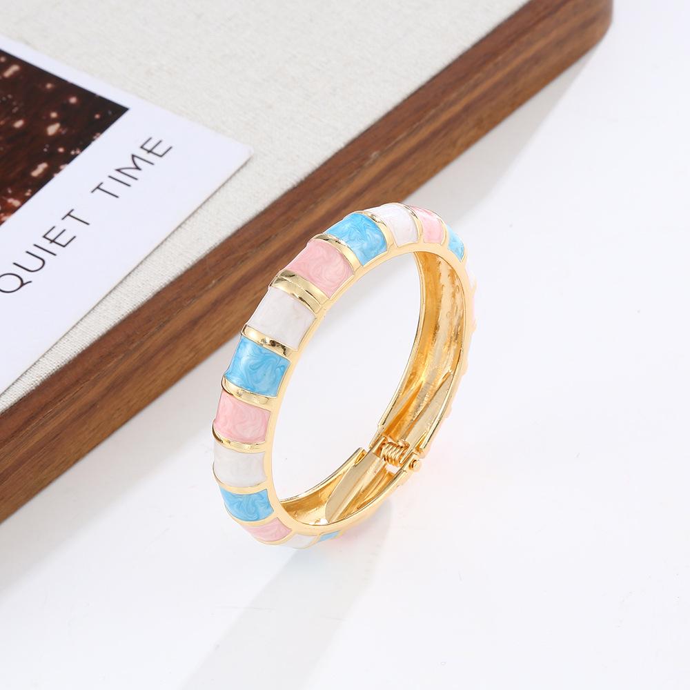 DIEZI Bracciali a Manetta Smaltati Bohemien 11 Colori Hip Hop Geometrici Irregolari Colore Oro Metallo Bracciale Largo Per Donne Uomini Gioielli