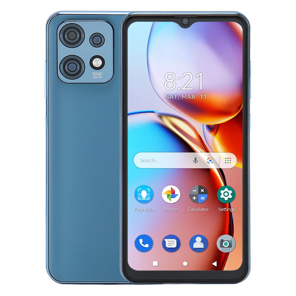 X40 6.53 Inch Mobile Phone 6GB RAM 128GB ROM Cell Phone for Android 12 5G Wifi Smartphone Support 4G Network 100‑240V