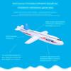2 Colors Float Airplane 80cm Inflatable Airliner Fun Inflatable Airliner Toy  Outdoor Sports
