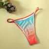 Women's Colorful Three-Piece Bikini Sexy Cross Strap With Chest Pads Without Steel Bra Swimsuit