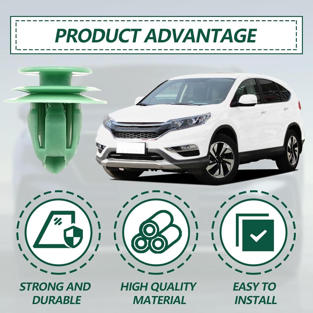 30PCS Door Panel Clip Interior Trim Clip Door Lining Trim Panel Clips Nylon Retainer Clips Car Trim Panel Clips 91560-SZW-003 Compatible with Odyssey