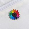Rainbow Sunflowers Brooch Pins Fashionable Sturdy Alloy Jewelry Decoration for Women and Teens Versatile Accessory