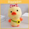 Cute Animal Plush Backpack Toy With Checkered Bow And Sunflower Decor For Children And Teens