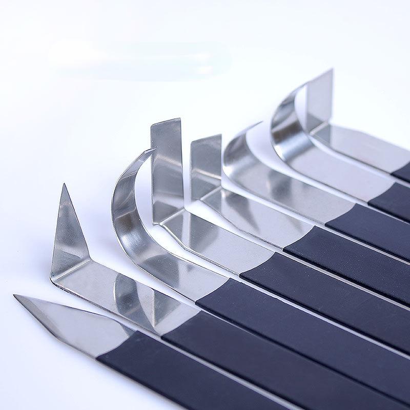 4/8 Stück Edelstahl Töpferton Keramik Modellierwerkzeuge Töpferwachs Ton Skulptur Schnitzen Entgraten Trimmwerkzeug