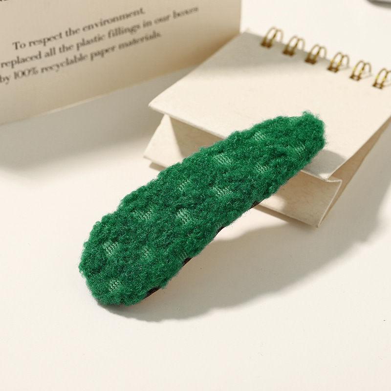 Accessories Clip Hair Headdress Bang Solid Color Side Hairpin Bb Clip Woolen Barrettes