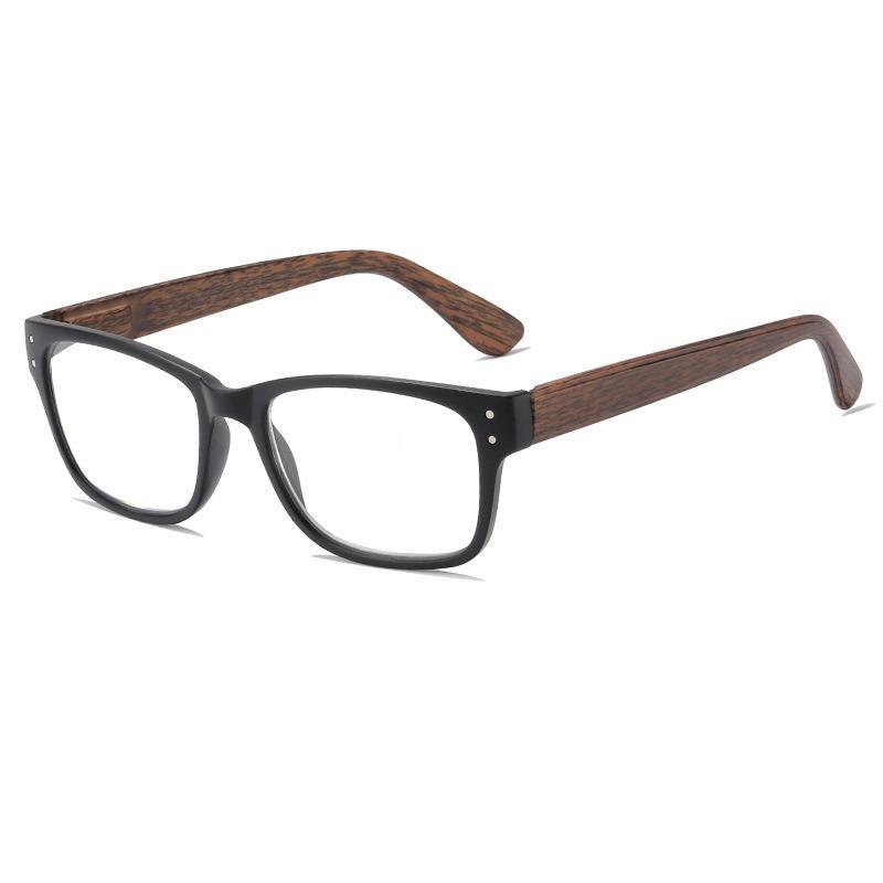 

New Retro Women Reading Glasses Full Frame Imitation Wood Grain FashionTrendy Design Ultra Light Eyeglasses +350degrees коричневый