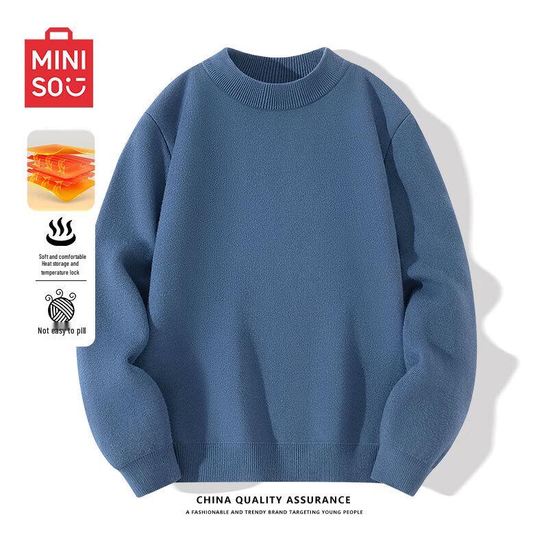 Miniso Men's Thermal Fleece-Lined Knit Sweater