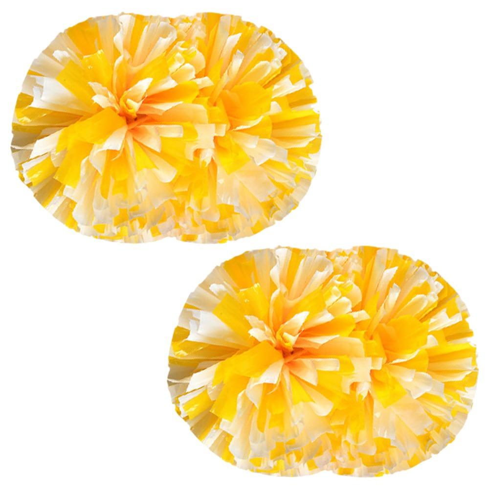 

2 шт. помпоны для черлидинга с ручкой для жезла для спортивных танцев и поддержки детей и взрослых handle style