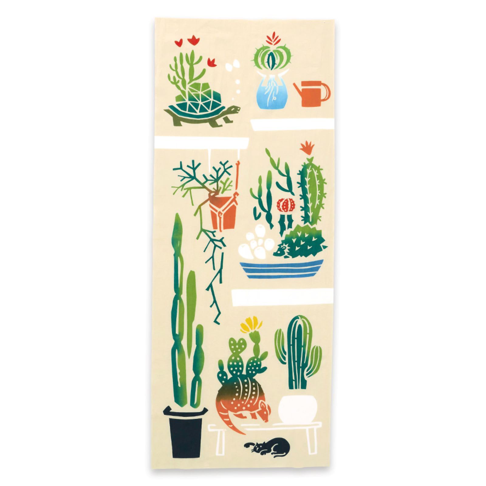 

Полотенце Miyamoto Tenugui Kenema Dyed Tenugui Cactus Hide and Seek Сделано в Японии Бежевый 35 x 90 см 50218 Прибл.