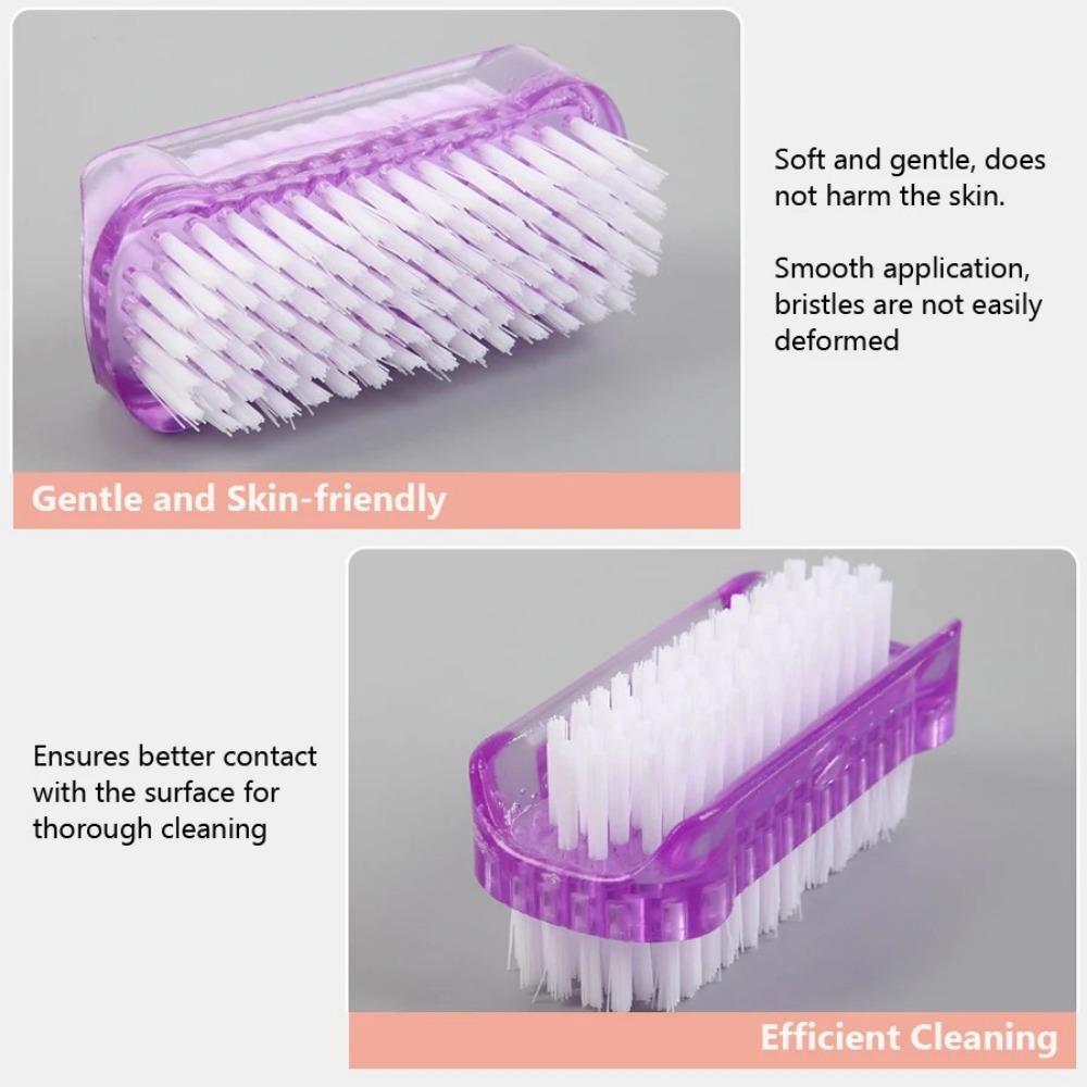 4pcs Multifunctional Nail Art Dust Brush Double-Sided Manicure Tool  Cleaning Fingernails