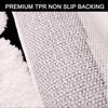 Black and White Bathroom Rugs, Bath Letters Non Slip Bathroom Mat, Soft Absorbent Cute Bath Mat, Machine Washable Quickly Dry Comfortable Bathmat for