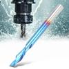 2Flute Milling Cutter Blue Coated LeftHanded Tungsten Steel Hardware 3.175x3.175x8x40